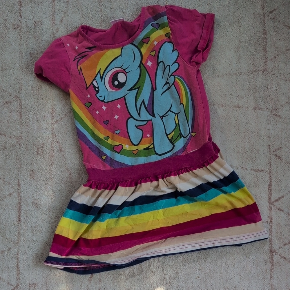 Little Pony Dress with Rainbow Design
